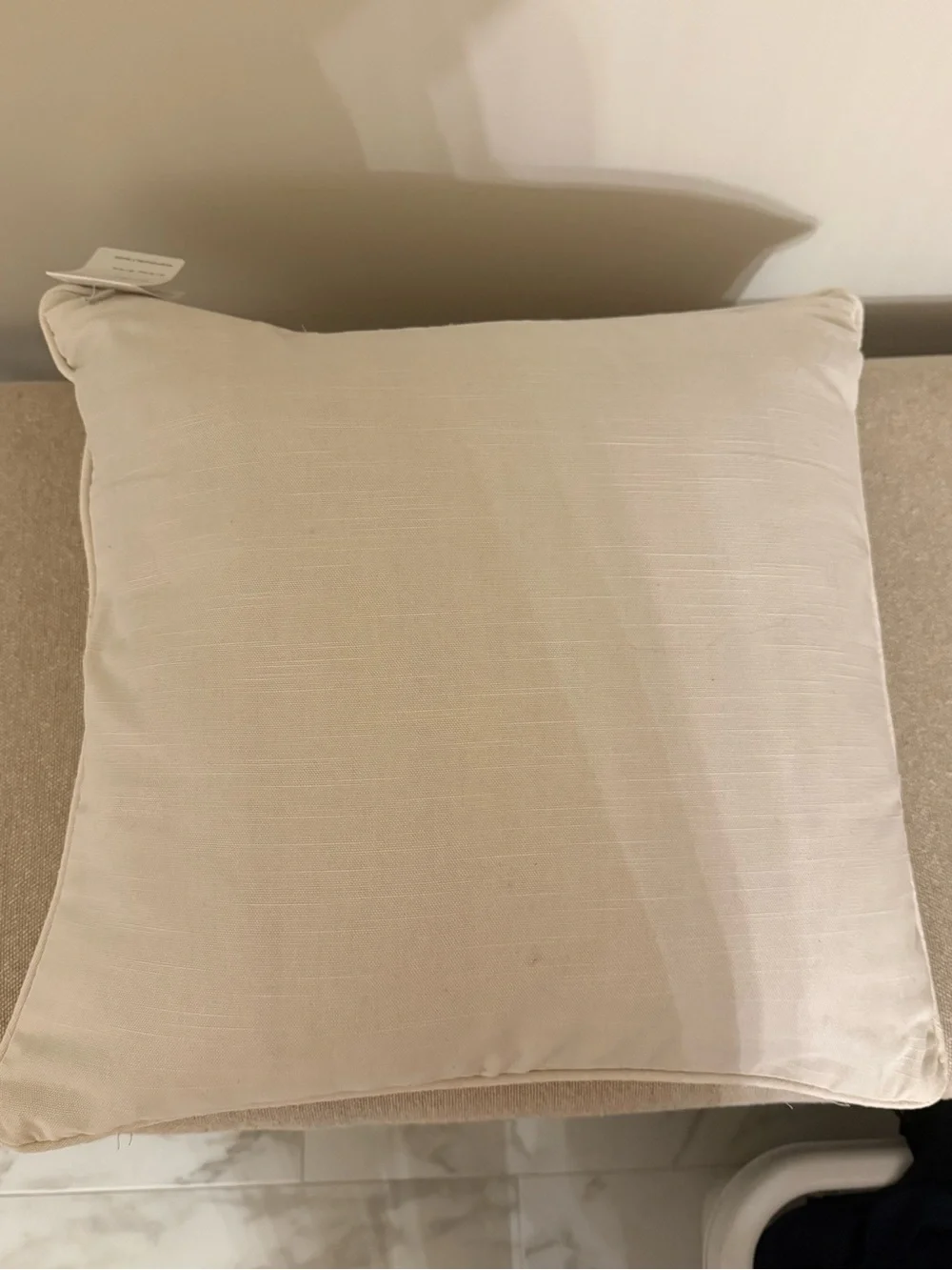 Pottery Barn Cream Pillow 18x18 Cover Blue, Green, Yellow, Coral Paisley Embroid